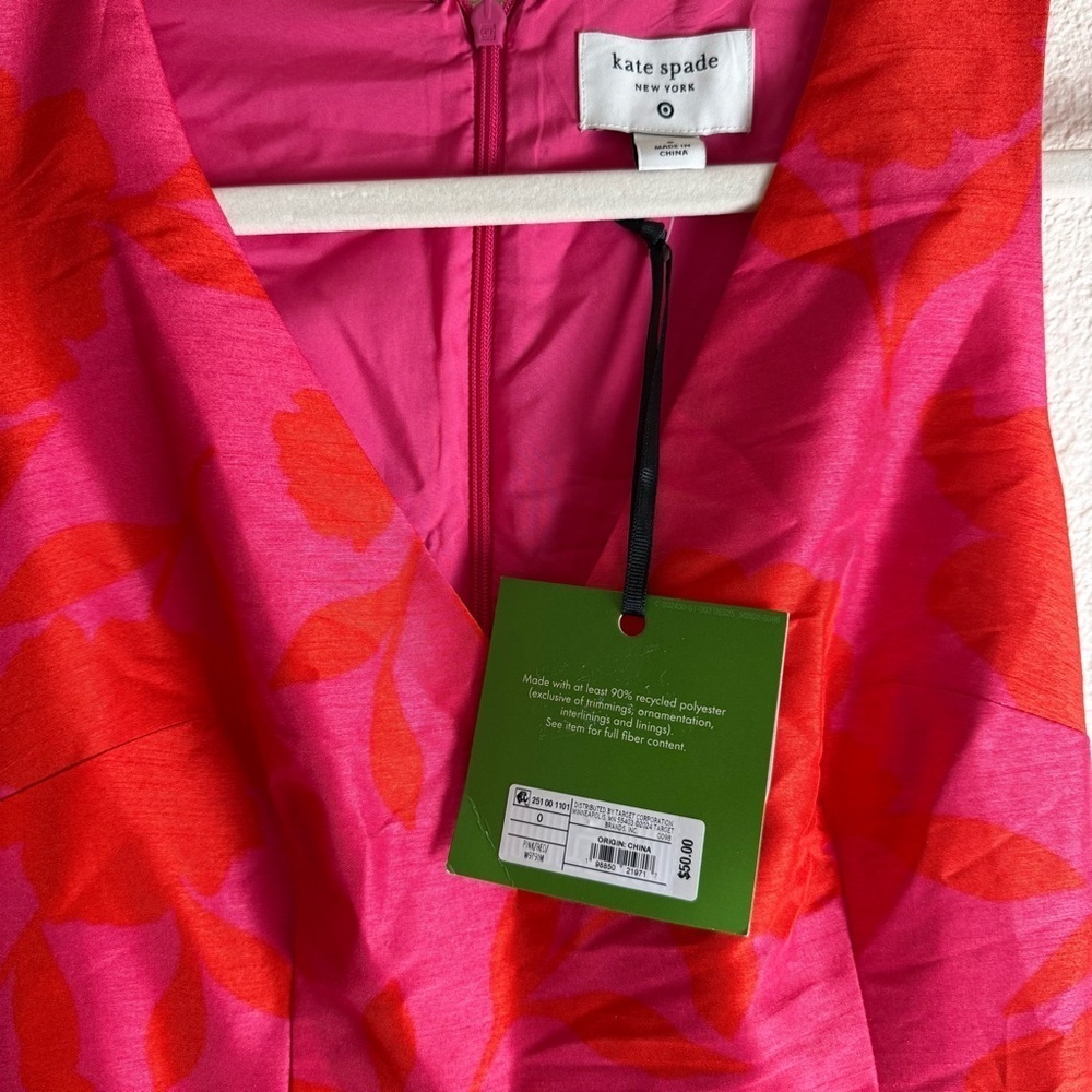 Kate Spade NY x Target Classic Rose Peplum Midi Dress  NWT - Picture 10 of 16